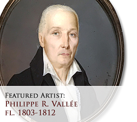 Biographical article on Philippe R. Vallée (often erroneously confused with Jean François Vallée), early American miniature portrait painter/artist
